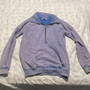 Blue quarter zip